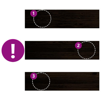 Treppenstufen 12 Stk. Dunkelbraun 100x30x2 cm Massivholz Eiche