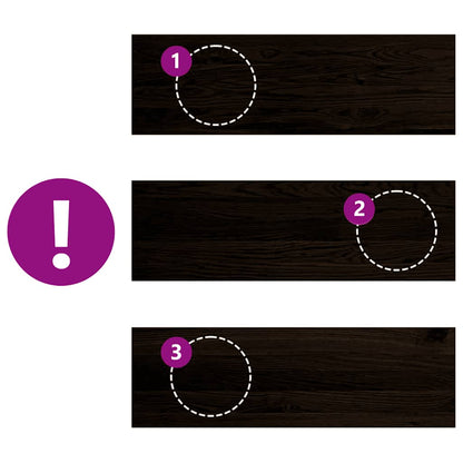 Treppenstufen 16 Stk. Dunkelbraun 80x30x2 cm Massivholz Eiche