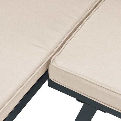 4-tlg. Garten-Sofagarnitur mit Kissen Schwarz Stahl