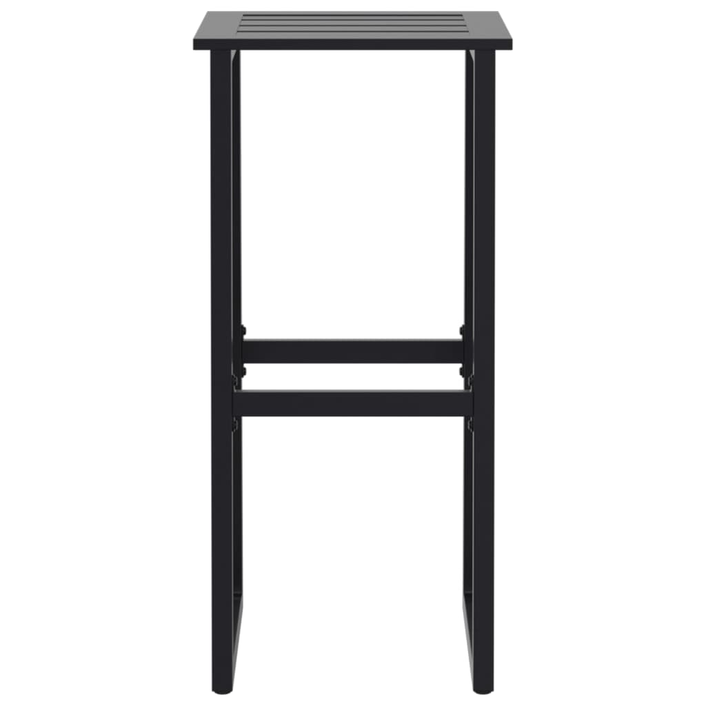 7-tlg. Gartenbar-Set Schwarz Pulverbeschichteter Stahl