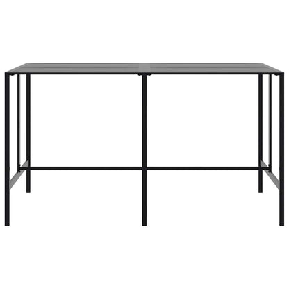 9-tlg. Gartenbar-Set Schwarz Pulverbeschichteter Stahl