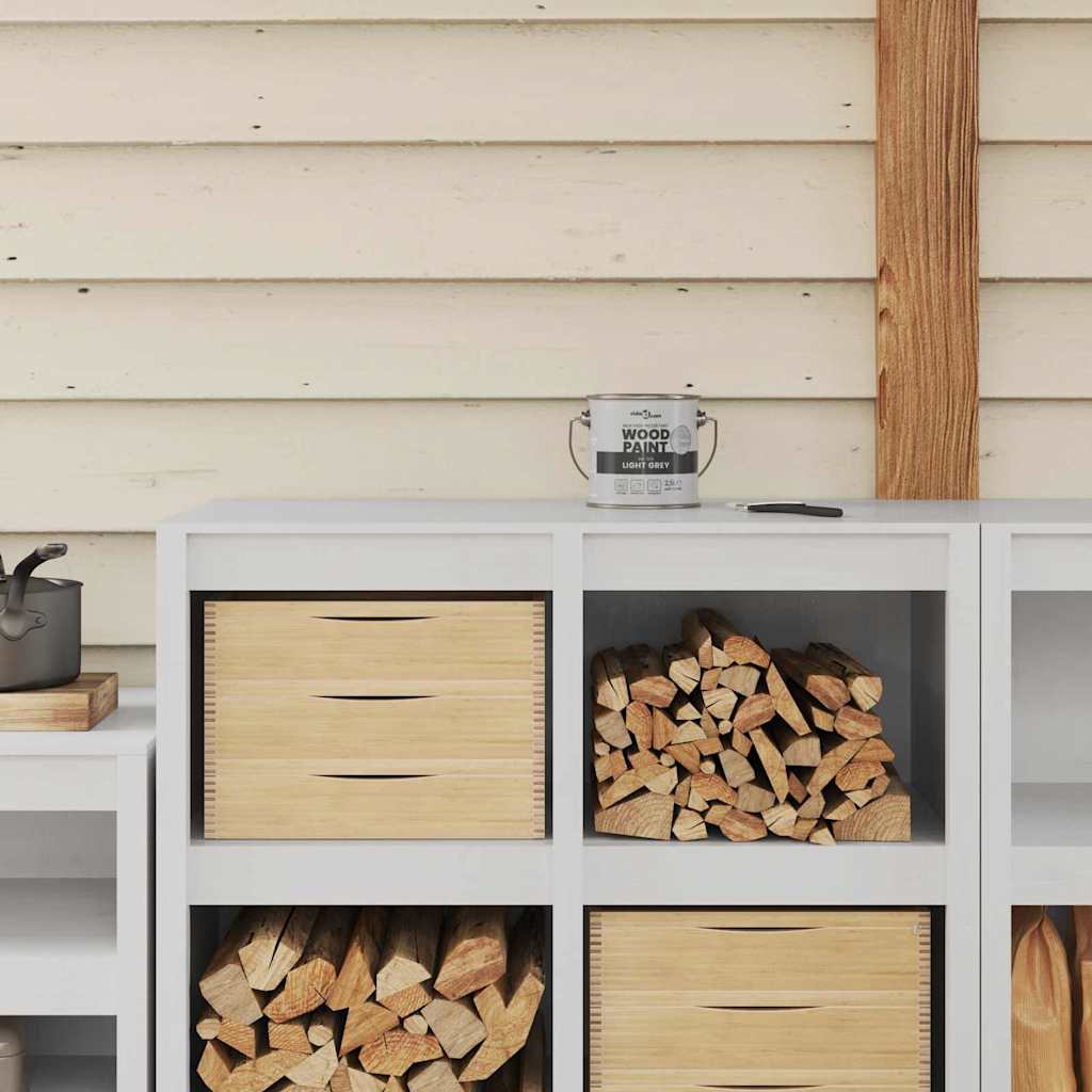 Holzfarbe Grau 2,5 l Wanddruck