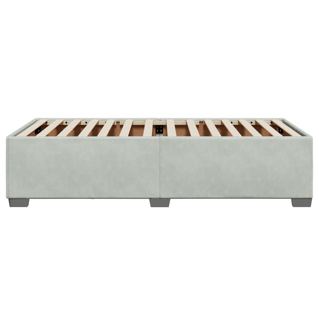 Bettgestell ohne Matratze Hellgrau 80x200 cm Samt