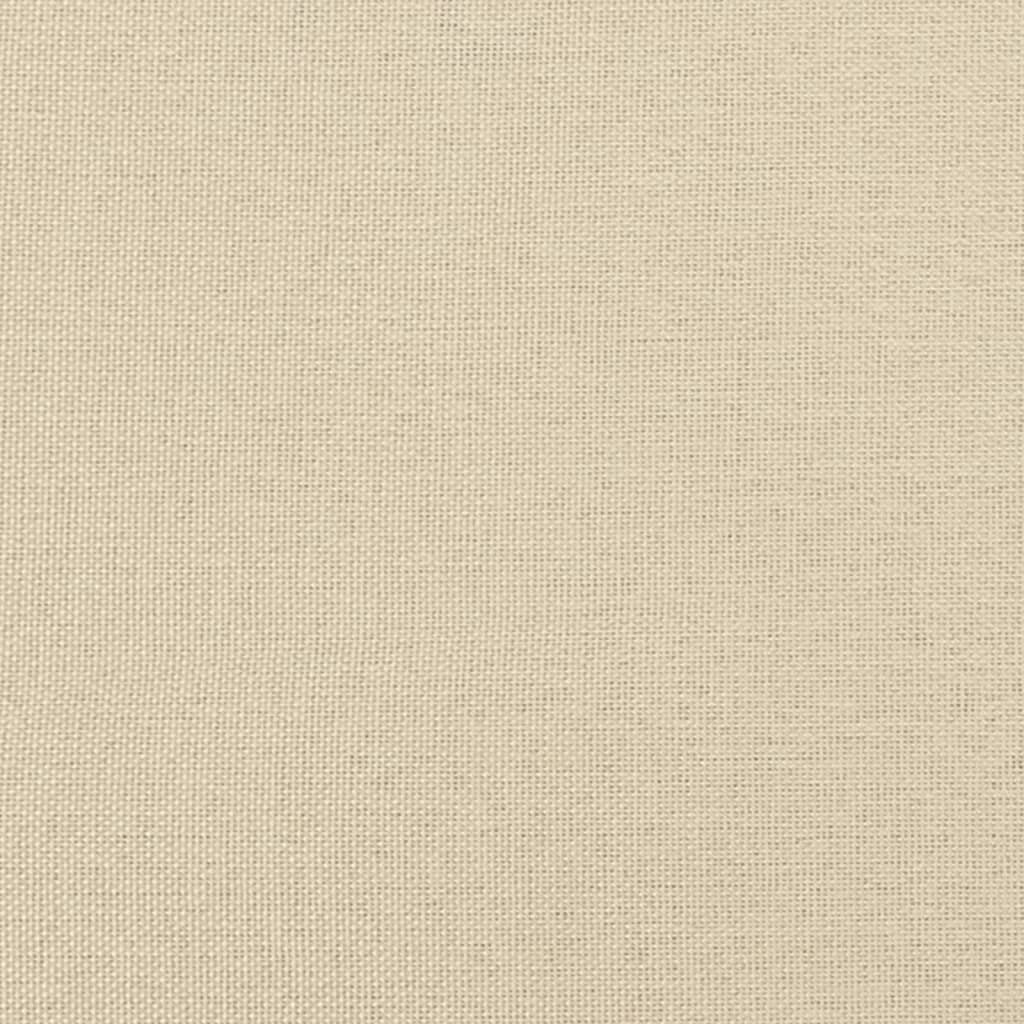 Bettgestell ohne Matratze Creme 140x190 cm Stoff