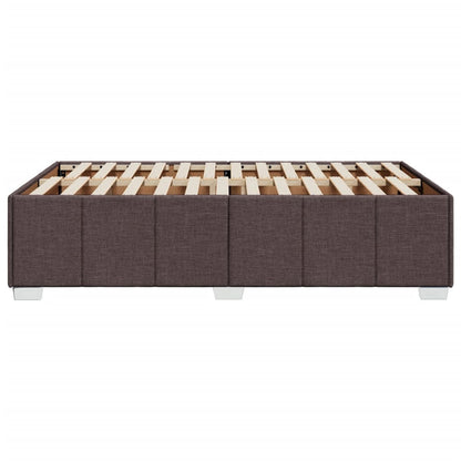 Bettgestell ohne Matratze Dunkelbraun 120x190 cm Stoff