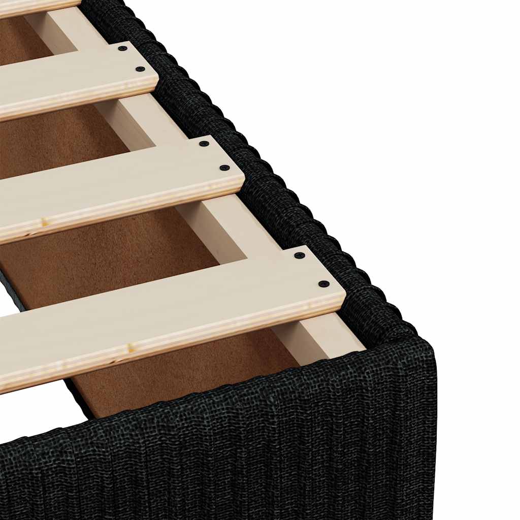 Bettgestell ohne Matratze Schwarz 80x200 cm Stoff