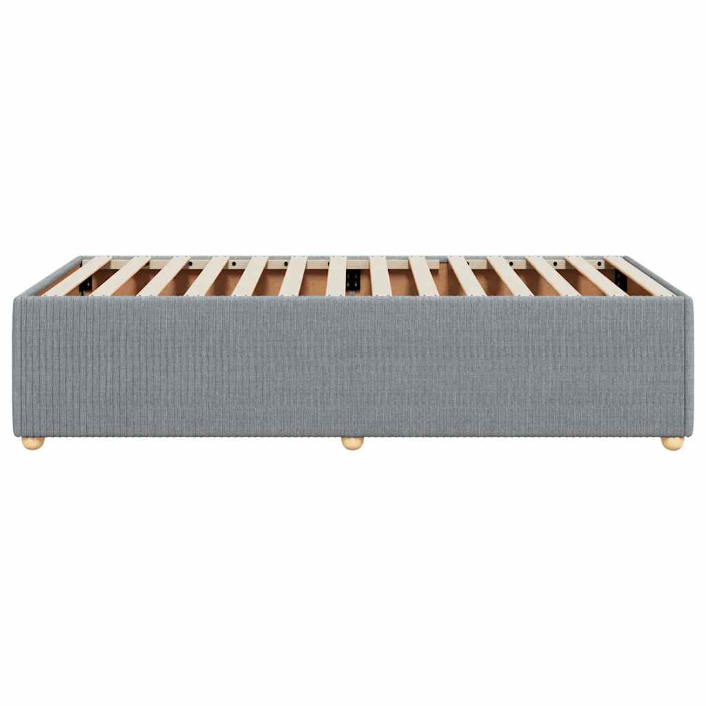 Bettgestell ohne Matratze Hellgrau 100x200 cm Stoff