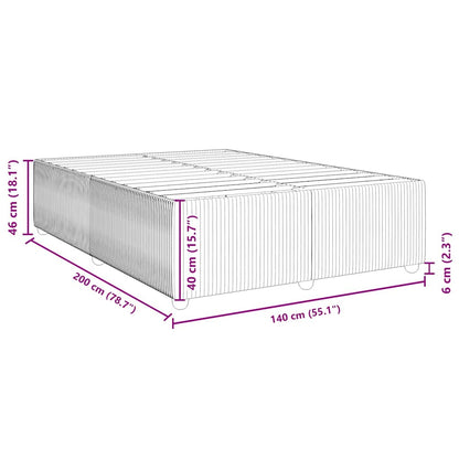 Bettgestell ohne Matratze Schwarz 140x200 cm Stoff