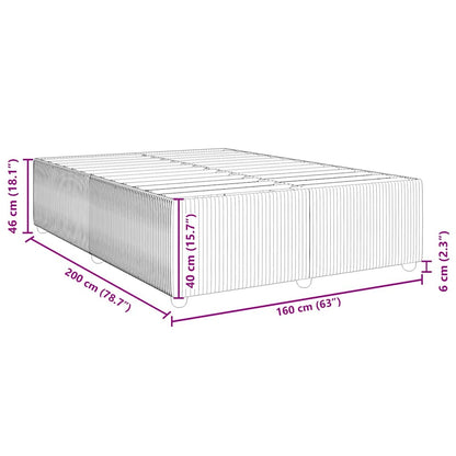 Bettgestell ohne Matratze Creme 160x200 cm Stoff
