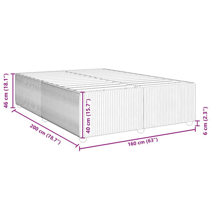 Bettgestell ohne Matratze Dunkelgrau 160x200 cm Samt
