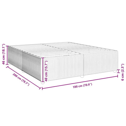 Bettgestell ohne Matratze Schwarz 180x200 cm Samt