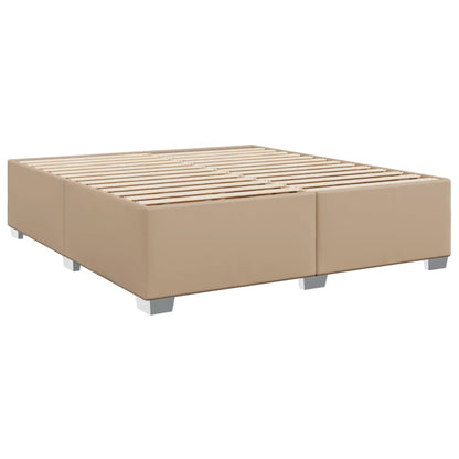 Boxspringbett Matratze Cappuccino-Braun 180x200 cm Kunstleder
