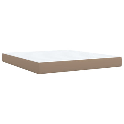Boxspringbett Matratze Cappuccino-Braun 180x200 cm Kunstleder