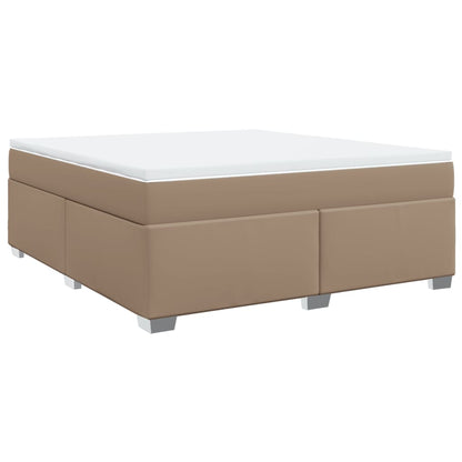 Boxspringbett Matratze Cappuccino-Braun 180x200 cm Kunstleder