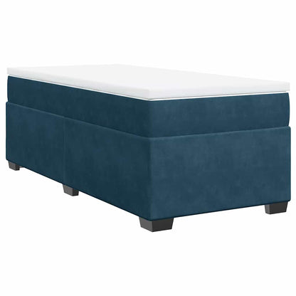 Boxspringbett mit Matratze Dunkelblau 80x200 cm Samt