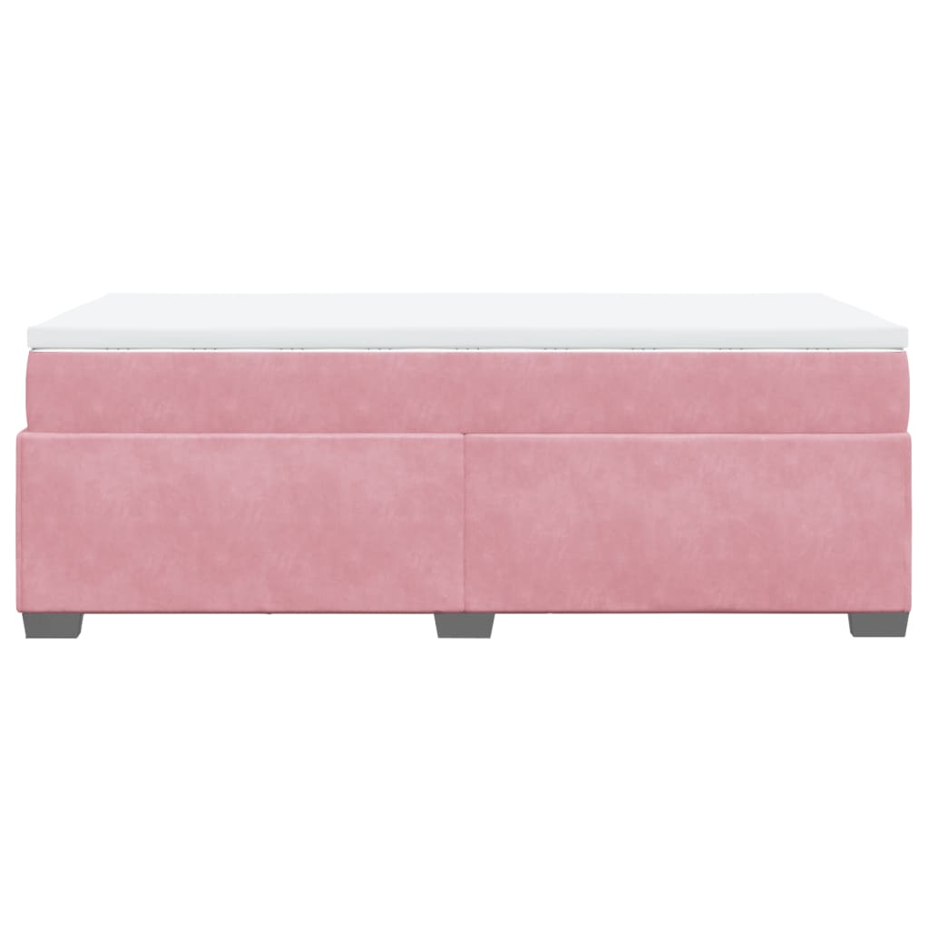 Boxspringbett mit Matratze Rosa 90x190 cm Samt
