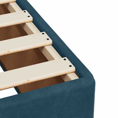 Boxspringbett mit Matratze Dunkelblau 100x200 cm Samt