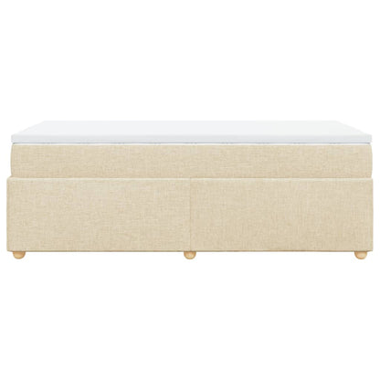 Boxspringbett mit Matratze Creme 90x190 cm Stoff