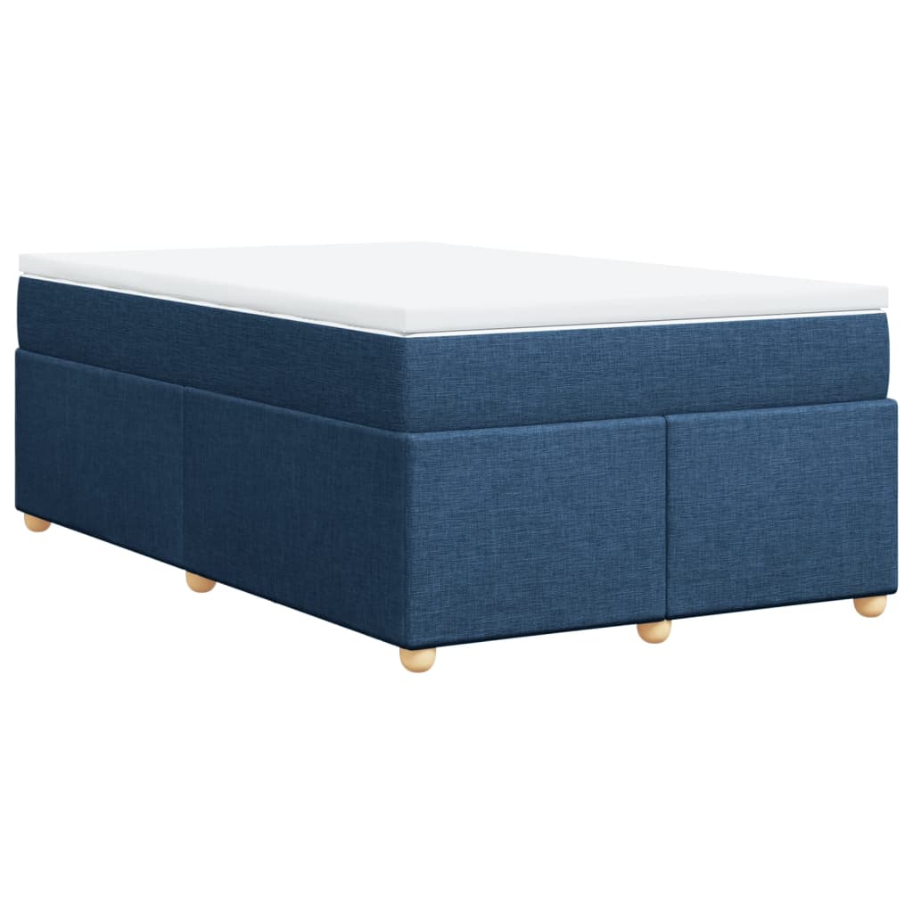 Boxspringbett mit Matratze Blau 120x190 cm Stoff