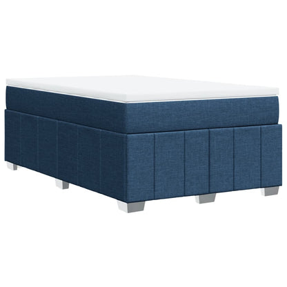 Boxspringbett mit Matratze Blau 120x190 cm Stoff
