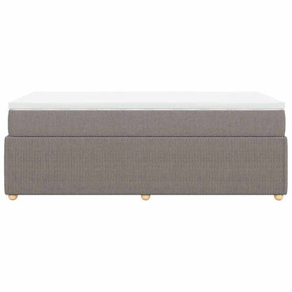 Boxspringbett mit Matratze Taupe 80x200 cm Stoff
