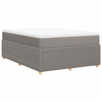 Boxspringbett mit Matratze Taupe 140x190 cm Stoff