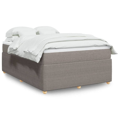 Boxspringbett mit Matratze Taupe 140x190 cm Stoff
