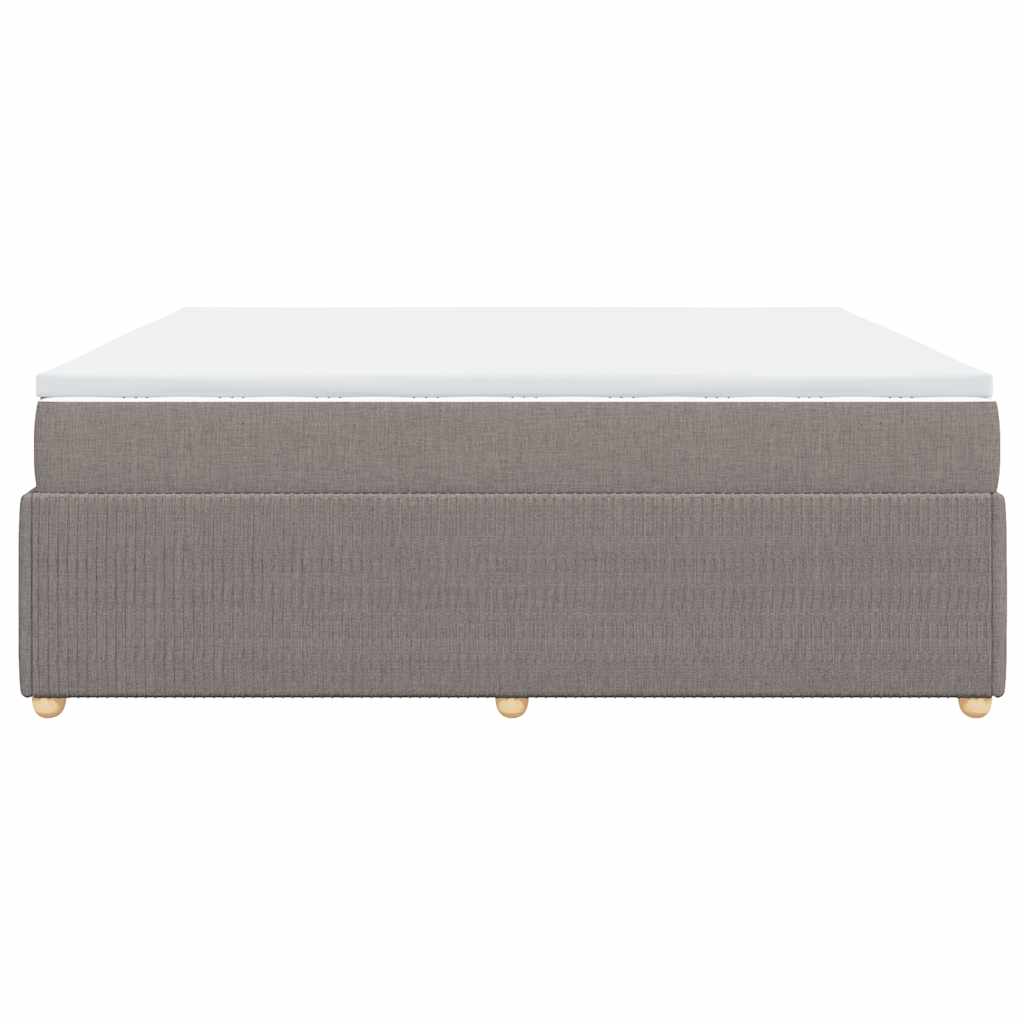 Boxspringbett mit Matratze Taupe 180x200 cm Stoff