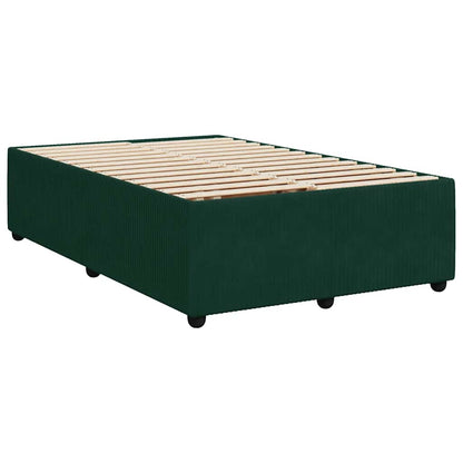 Boxspringbett mit Matratze Dunkelgrün 120x190 cm Samt