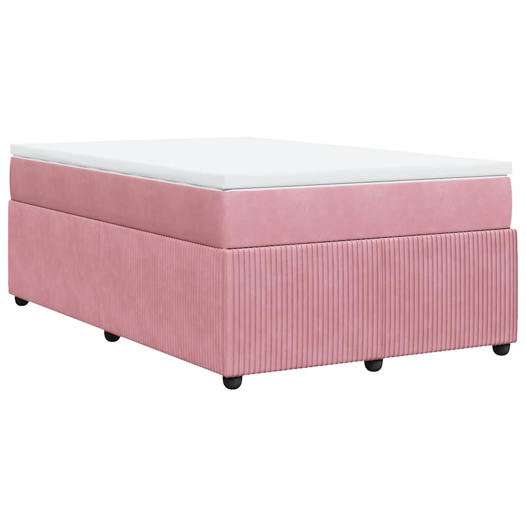 Boxspringbett mit Matratze Rosa 120x190 cm Samt