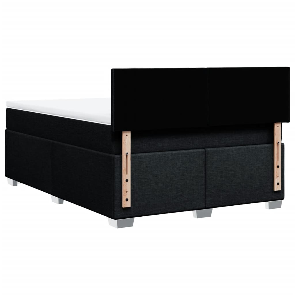 Boxspringbett mit Matratze Schwarz 140x190 cm Stoff