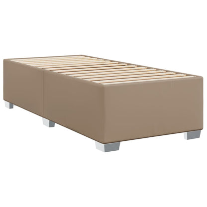 Boxspringbett mit Matratze Cappuccino-Braun 90x190cm Kunstleder