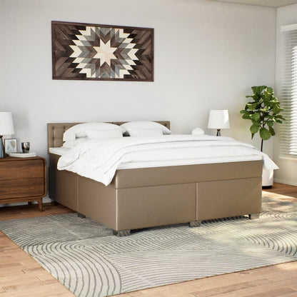 Boxspringbett Matratze Cappuccino-Braun 180x200 cm Kunstleder