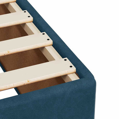 Boxspringbett mit Matratze Blau 160x200 cm Samt