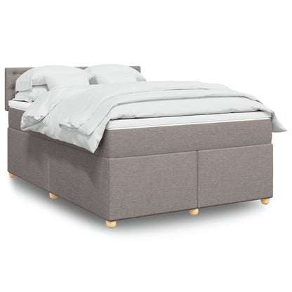 Boxspringbett mit Matratze Taupe 140x190 cm Stoff