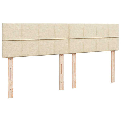 Boxspringbett mit Matratze Creme 180x200 cm Stoff