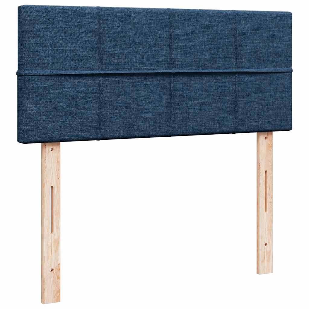 Boxspringbett mit Matratze Blau 120x190 cm Stoff