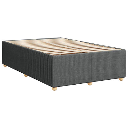 Boxspringbett mit Matratze Dunkelgrau 120x190 cm Stoff
