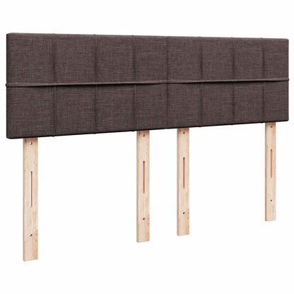 Boxspringbett mit Matratze Dunkelbraun 140x190 cm Stoff