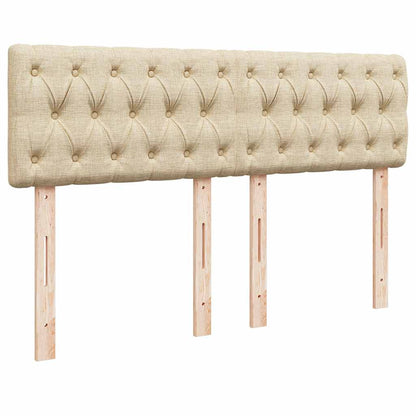 Boxspringbett mit Matratze Creme 140x190 cm Stoff