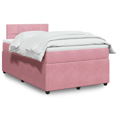 Boxspringbett mit Matratze Rosa 120x190 cm Samt