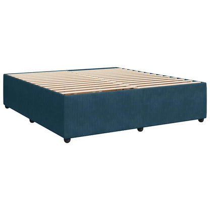 Boxspringbett mit Matratze Blau 200x200 cm Samt
