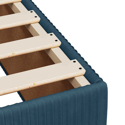 Boxspringbett mit Matratze Blau 200x200 cm Samt