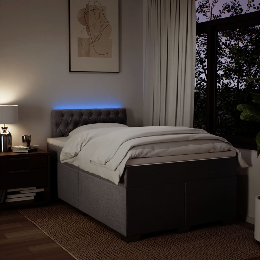 Boxspringbett mit Matratze Taupe 120x190 cm Stoff