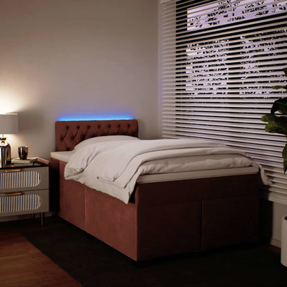 Boxspringbett mit Matratze Rosa 120x200 cm Samt
