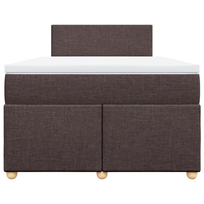 Boxspringbett mit Matratze Dunkelbraun 120x200 cm Stoff