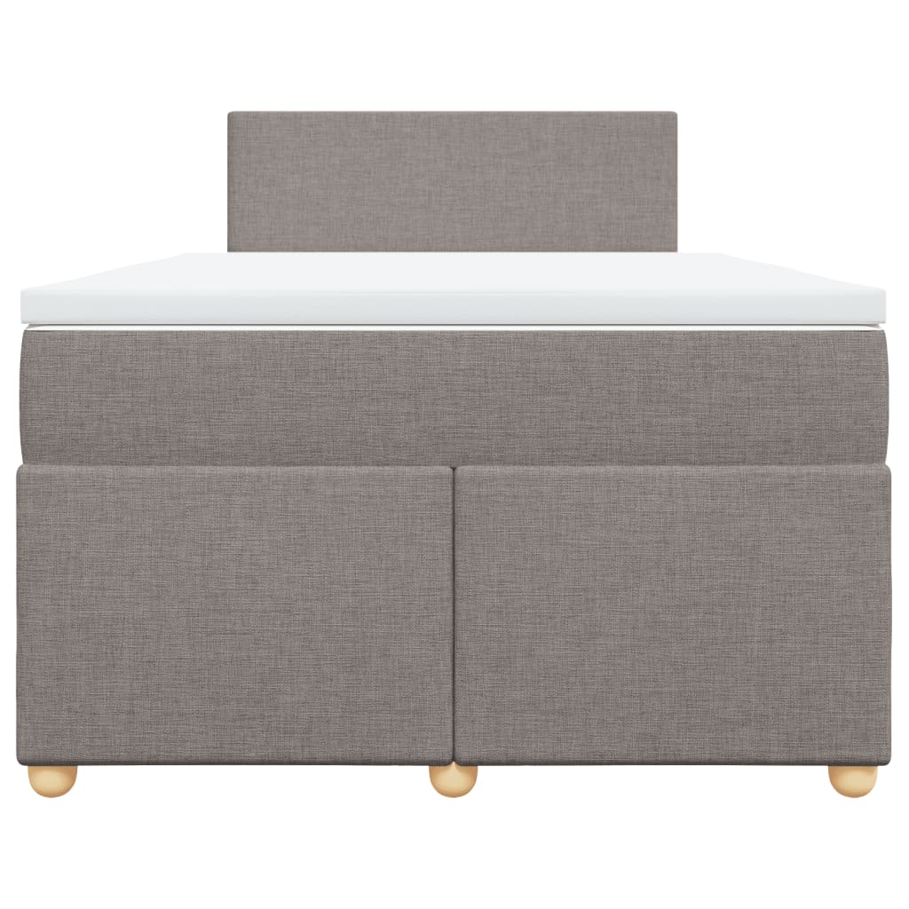 Boxspringbett mit Matratze Taupe 120x200 cm Stoff