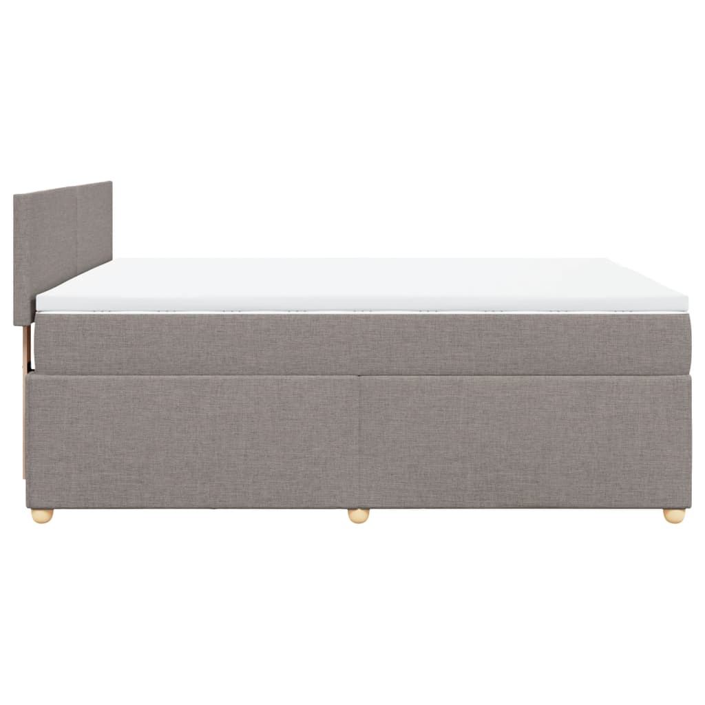 Boxspringbett mit Matratze Taupe 140x190 cm Stoff