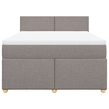 Boxspringbett mit Matratze Taupe 160x200 cm Stoff