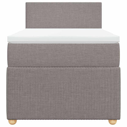 Boxspringbett mit Matratze Taupe 80x200 cm Stoff